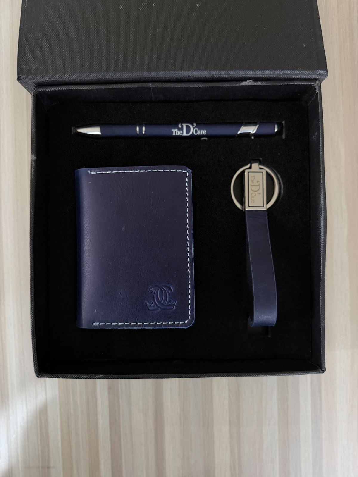Custom-designed corporate leather gift box